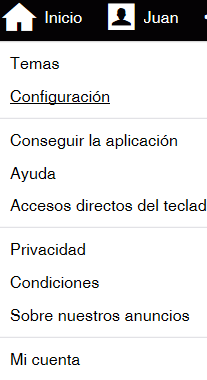 configuración