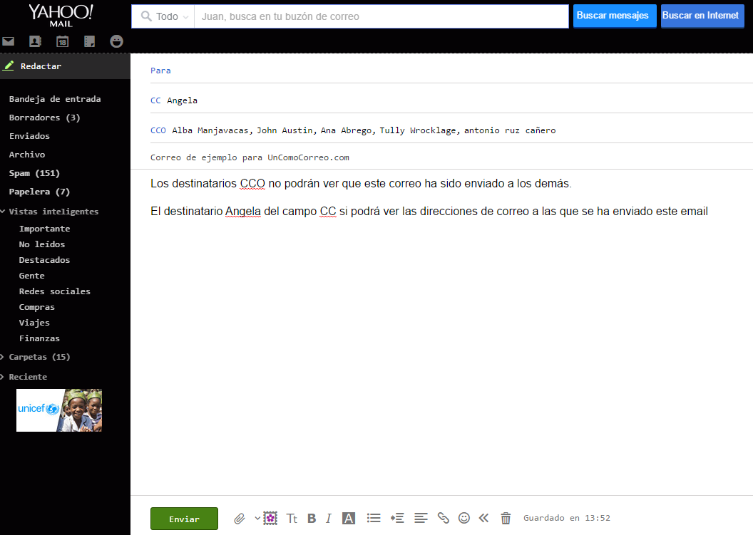 Diferencia entre CC y CCO al enviar un correo electrónico
