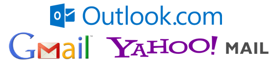 Gmail, Outlook y Yahoo! Mail