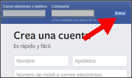 Iniciar sesión en Facebook