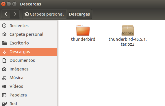 extraer thunderbird