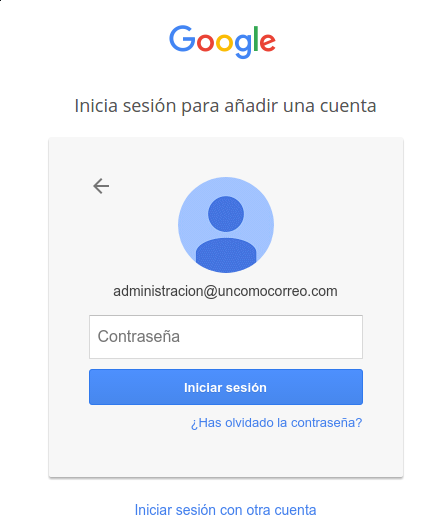 introducir contraseña en g suite