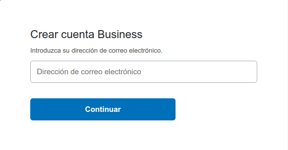 crear cuenta business