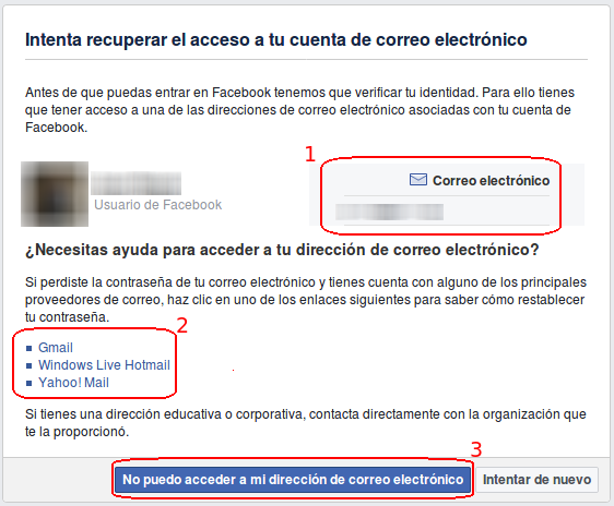 recuperar acceso a cuenta de correo electronico