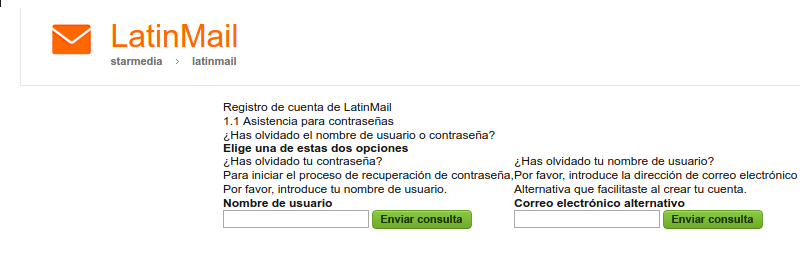 recuperar cuenta latinmail