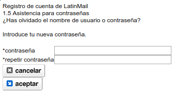 restablecer contraseña