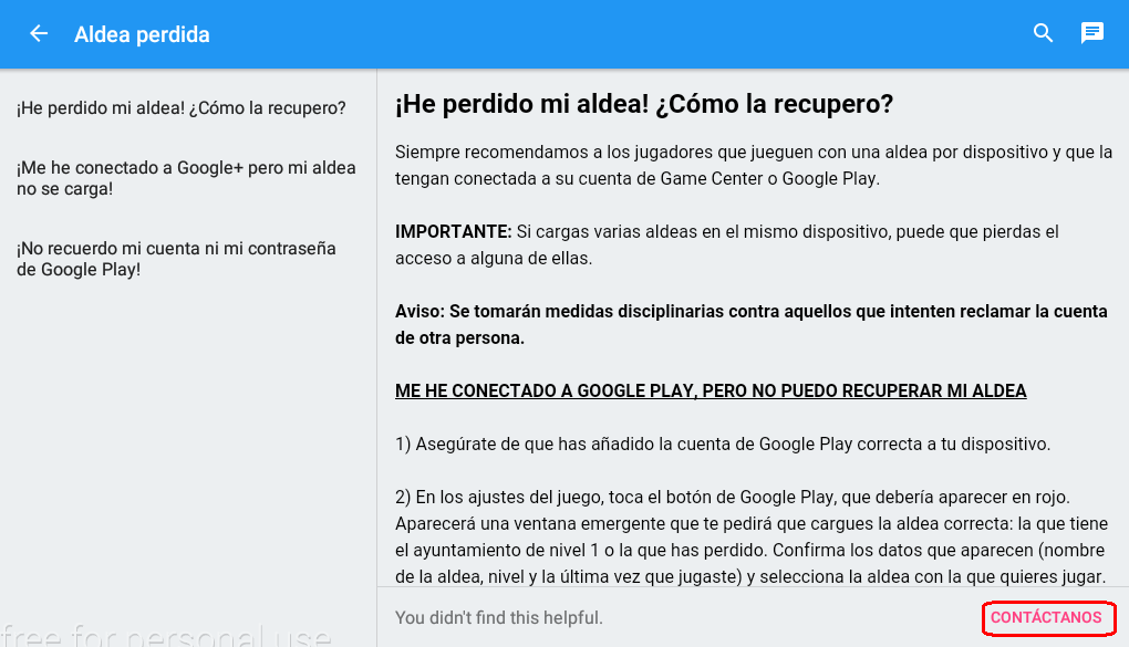 contáctanos Supercell