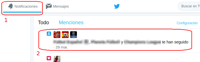 notificaciones de los que te siguen en Twitter