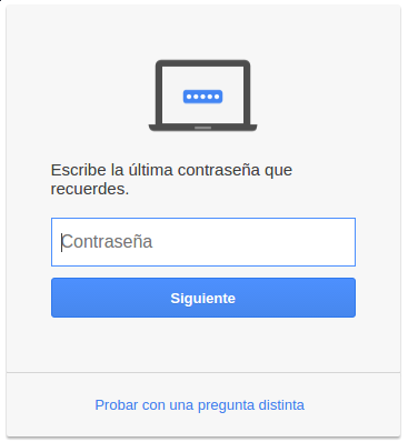 ultima contraseña gmail