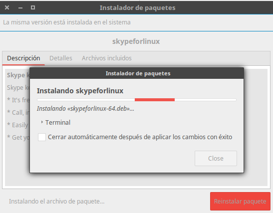 instalando skype en Linux
