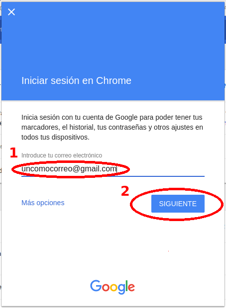 correo de Gmail en Chrome