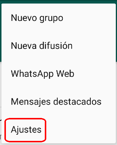 Ajustes de WhatsApp