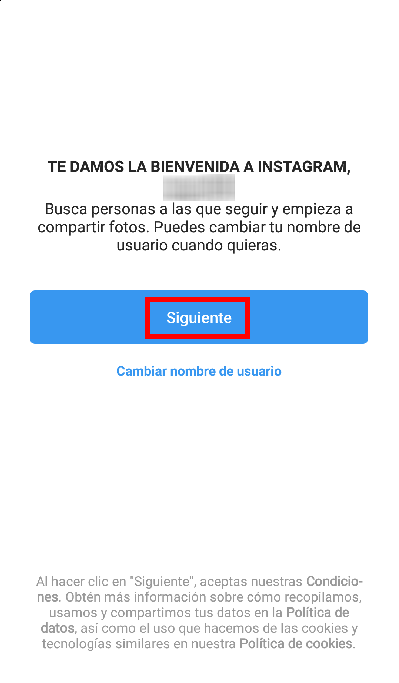 bienvenida Instagram