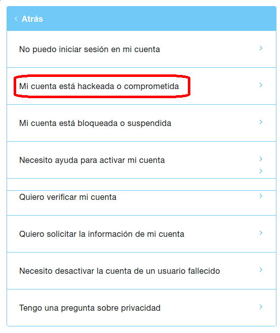 cuenta hackeada twitter