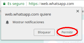 whatsapp web, activar notificaciones