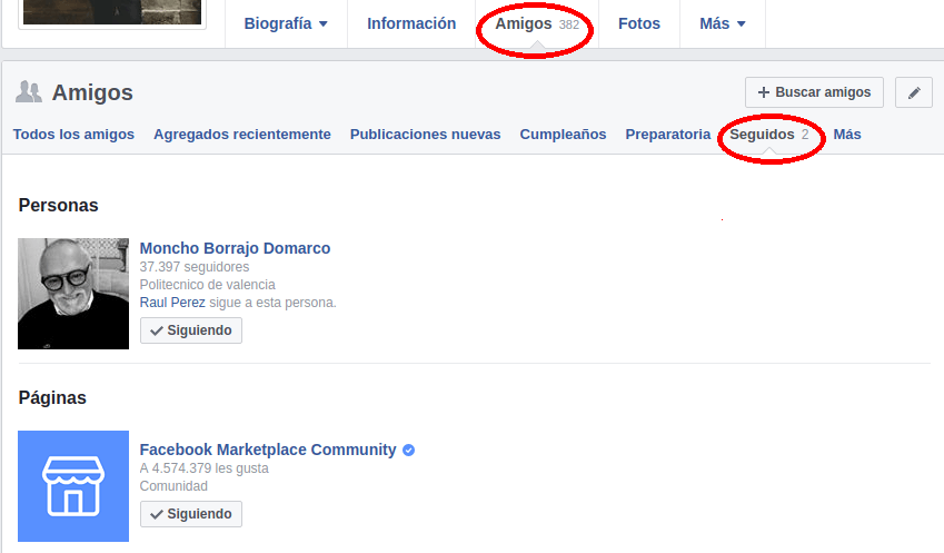 seguidos Facebook