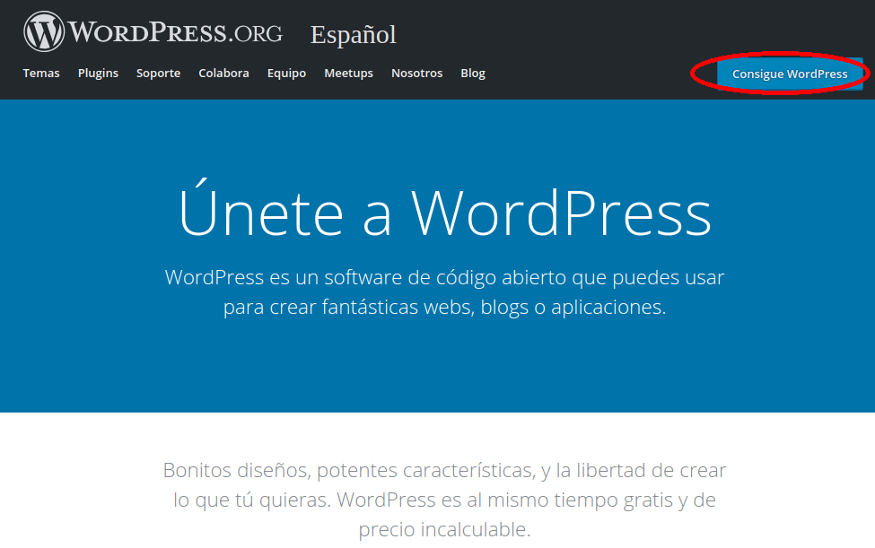 consigue wordpress