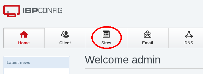sites ispconfig