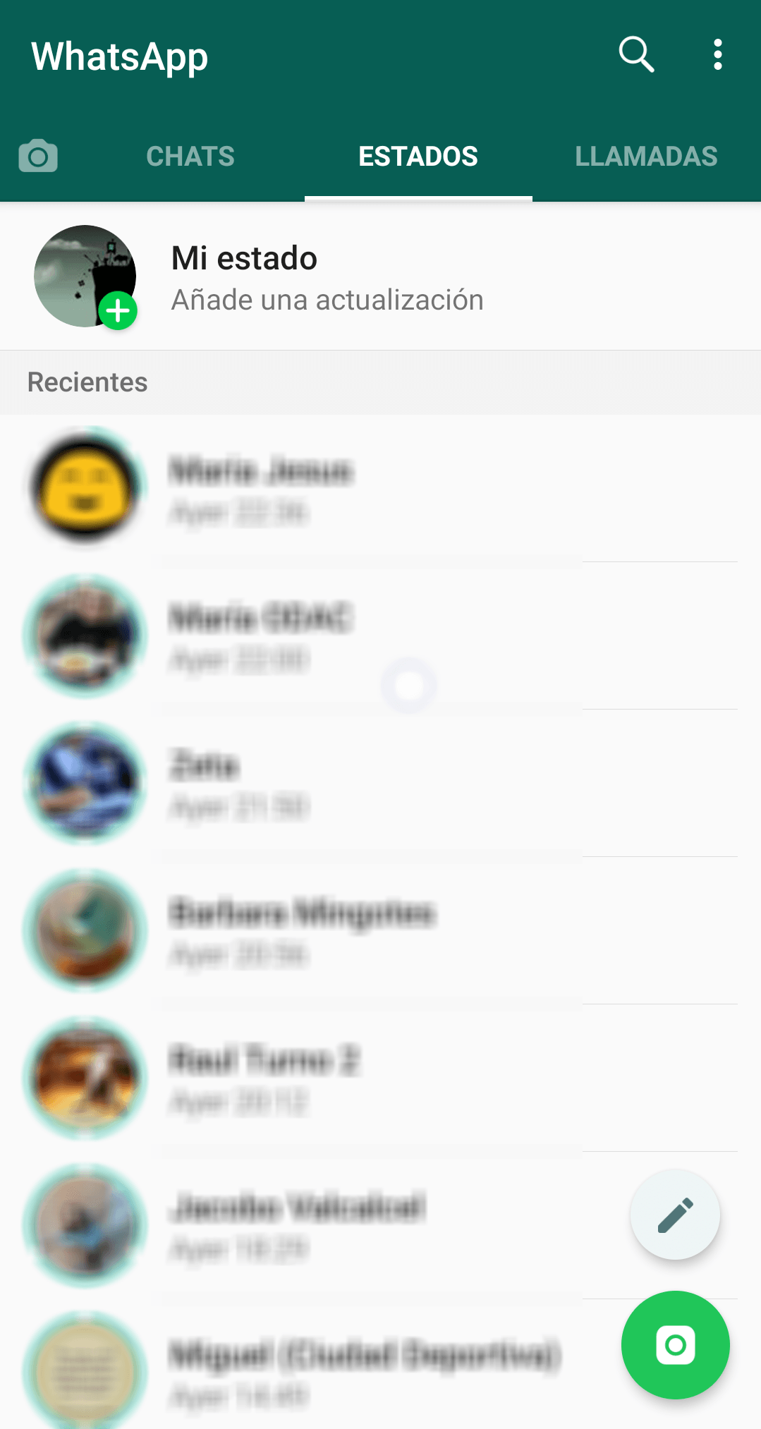 mirar estados de whatsapp