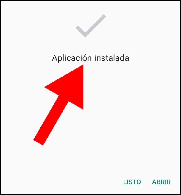 Aplicación instalada, Play Store