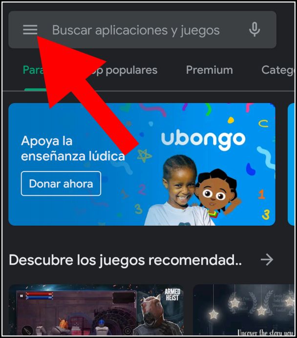 Configuración de Play Store