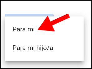 Crear cuenta de Google para mí