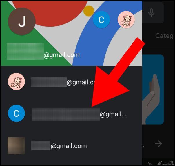 Elegir cuenta de Play Store
