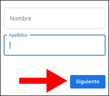 nombre y apellidos en cuenta de Google