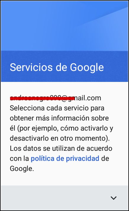 Información de los Servicios de Google