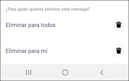 eliminar para mi o todos messenger