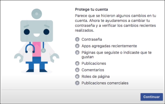 protege tu cuenta Facebook
