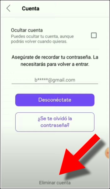 eliminar cuenta Badoo móvil
