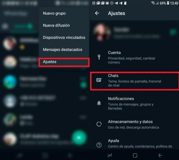 configurar tecla intro en whatsapp