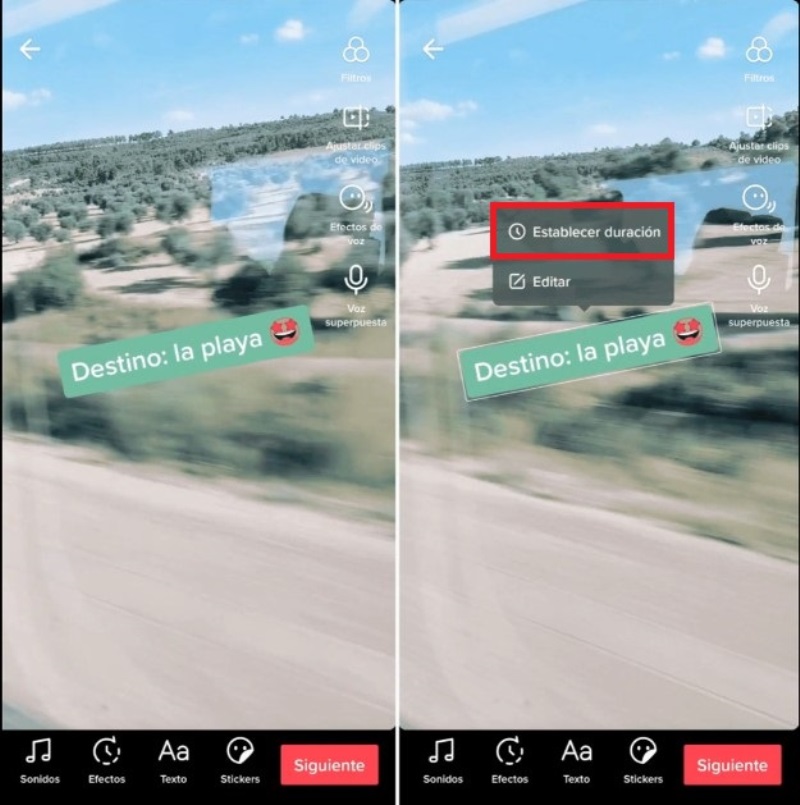 Cómo hacer que una frase aparezca y desaparezca de un vídeo de TikTok