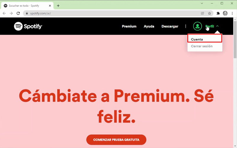 Eliminar cuenta de Spotify Eliminar cuenta de Spotify