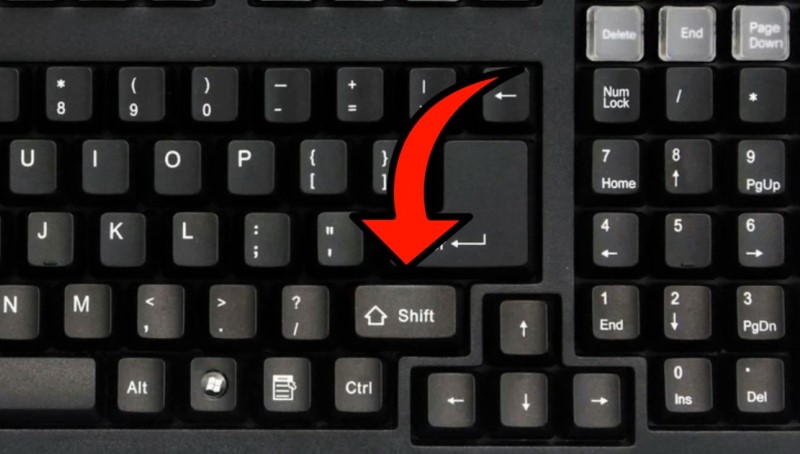tecla shift en el teclado_