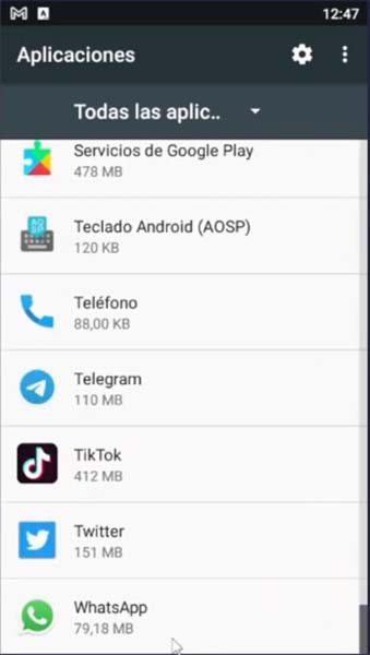 Activar permisos de WhatsApp
