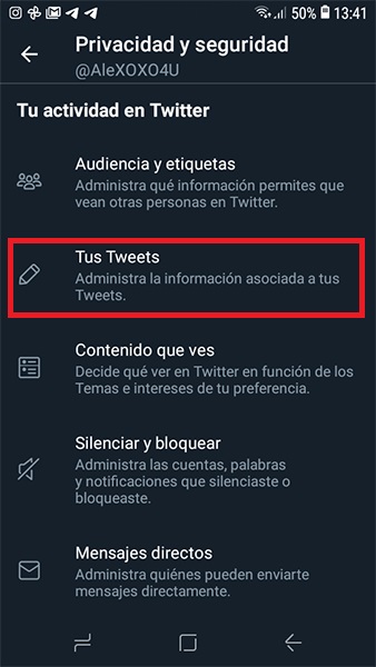 Marcar tu propio contenido en Twitter como delicado o sensible