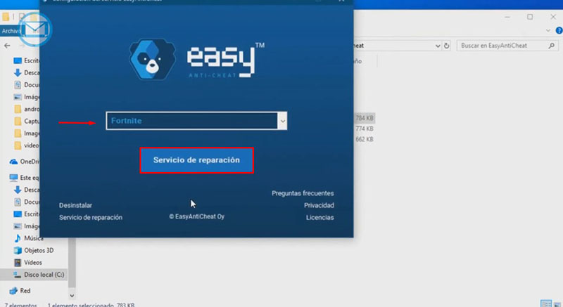Solucionar error 10022 de Fortnite reparando el Easy Anti Cheat_3