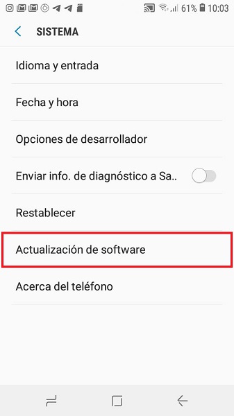 solucionar el error Google Play sigue deteniendose_Actualizar sistema operativo del teléfono
